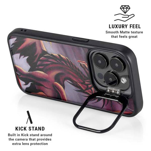 Ruth Thompson Red Dragon by Ruth Thompson iPhone 16 Pro Kickstand Case